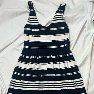 J. Crew Navy and White Striped Dress